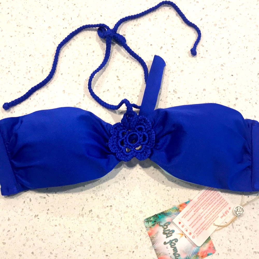 Luli Fama blue swim top